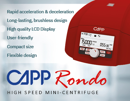 CappRondo mini centrifuge minicentrifuge centrifuge 15000 rpm