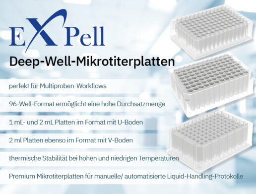 Deep-Well-Mikrotiterplatte, 1 mL Deep-Well-Platte, 2 mL Deep-Well-Platte