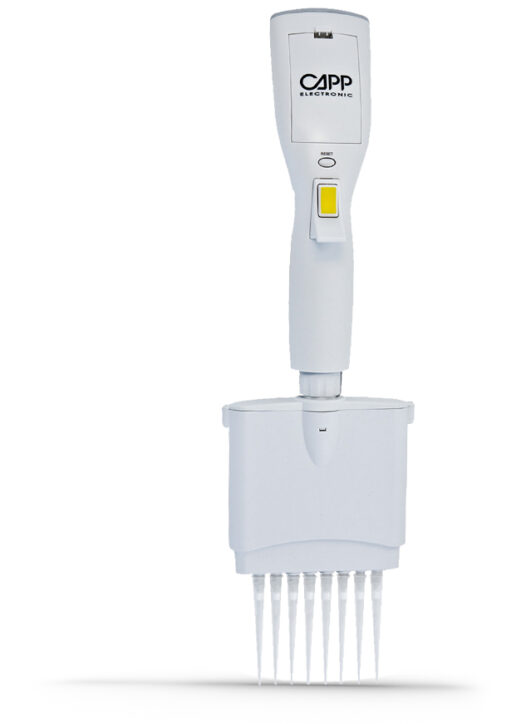 Electronic multichannel pipette CAPPTronic. CAPP Denmark.